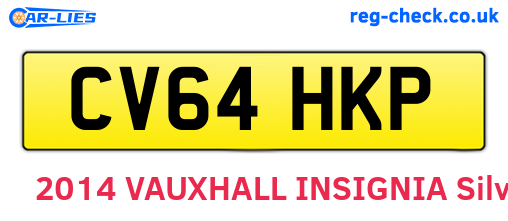 CV64HKP are the vehicle registration plates.