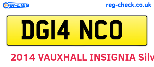DG14NCO are the vehicle registration plates.