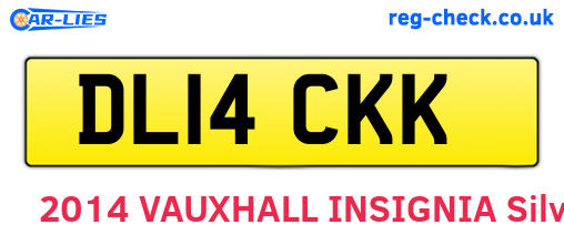 DL14CKK are the vehicle registration plates.