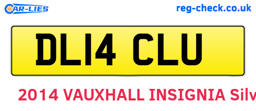 DL14CLU are the vehicle registration plates.