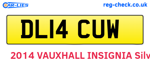 DL14CUW are the vehicle registration plates.