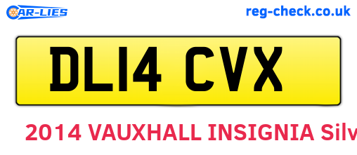 DL14CVX are the vehicle registration plates.