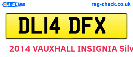DL14DFX are the vehicle registration plates.