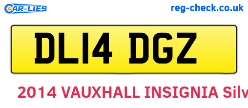 DL14DGZ are the vehicle registration plates.