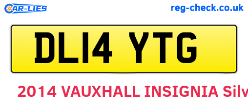 DL14YTG are the vehicle registration plates.