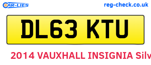 DL63KTU are the vehicle registration plates.