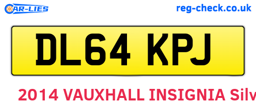 DL64KPJ are the vehicle registration plates.