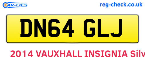 DN64GLJ are the vehicle registration plates.