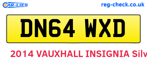 DN64WXD are the vehicle registration plates.