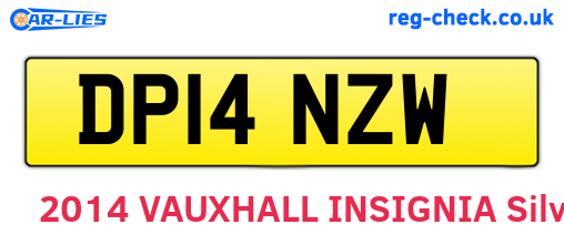 DP14NZW are the vehicle registration plates.