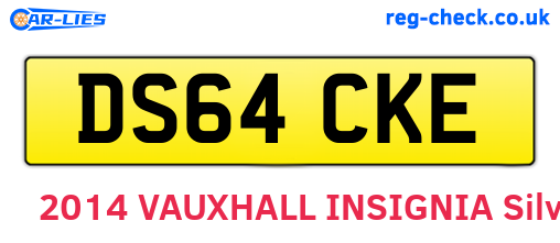 DS64CKE are the vehicle registration plates.