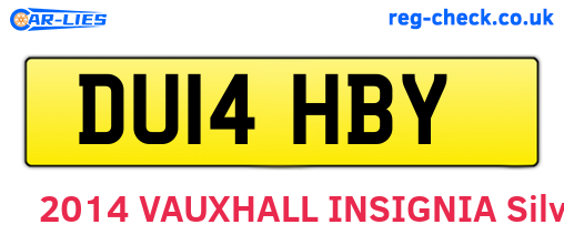 DU14HBY are the vehicle registration plates.