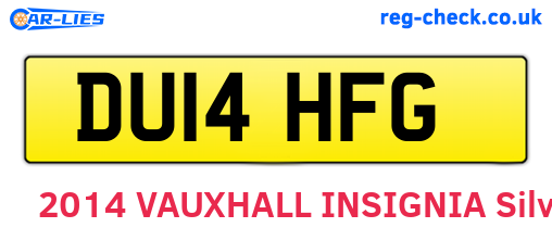 DU14HFG are the vehicle registration plates.