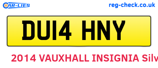 DU14HNY are the vehicle registration plates.