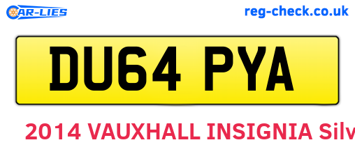 DU64PYA are the vehicle registration plates.