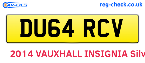 DU64RCV are the vehicle registration plates.