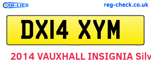 DX14XYM are the vehicle registration plates.