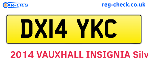 DX14YKC are the vehicle registration plates.