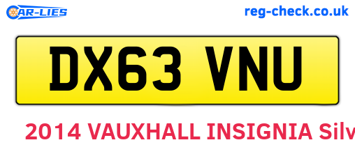 DX63VNU are the vehicle registration plates.