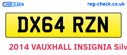 DX64RZN are the vehicle registration plates.