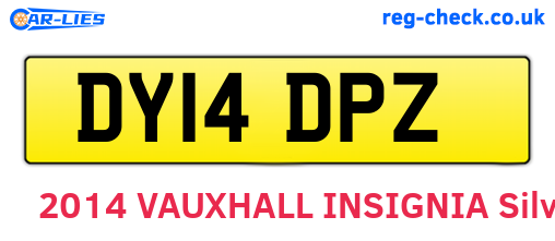 DY14DPZ are the vehicle registration plates.