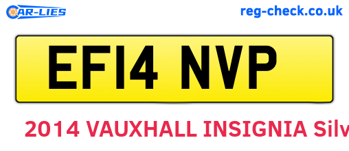 EF14NVP are the vehicle registration plates.