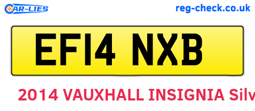 EF14NXB are the vehicle registration plates.