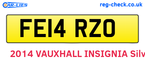 FE14RZO are the vehicle registration plates.