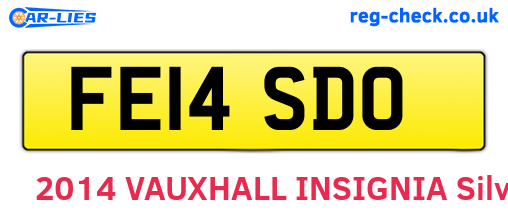 FE14SDO are the vehicle registration plates.