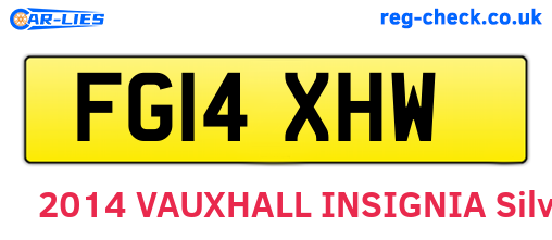FG14XHW are the vehicle registration plates.