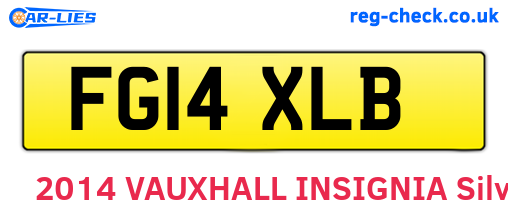 FG14XLB are the vehicle registration plates.
