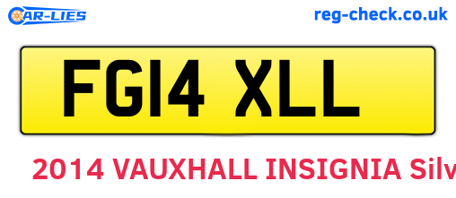 FG14XLL are the vehicle registration plates.