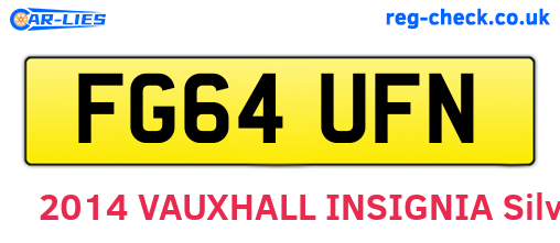 FG64UFN are the vehicle registration plates.
