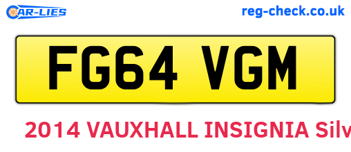 FG64VGM are the vehicle registration plates.