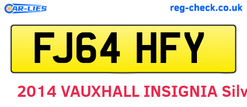 FJ64HFY are the vehicle registration plates.