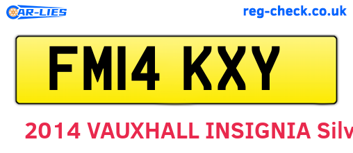 FM14KXY are the vehicle registration plates.
