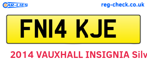 FN14KJE are the vehicle registration plates.