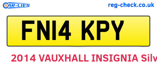 FN14KPY are the vehicle registration plates.