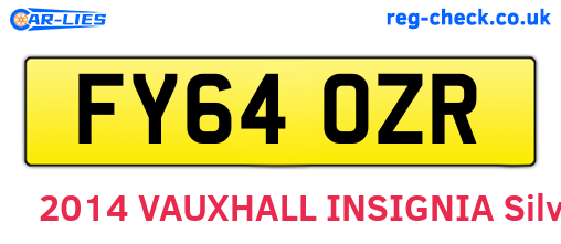 FY64OZR are the vehicle registration plates.