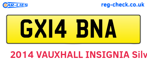 GX14BNA are the vehicle registration plates.