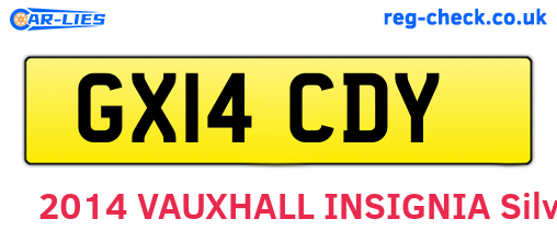 GX14CDY are the vehicle registration plates.