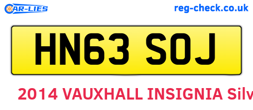 HN63SOJ are the vehicle registration plates.