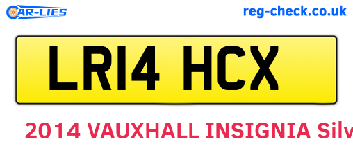 LR14HCX are the vehicle registration plates.