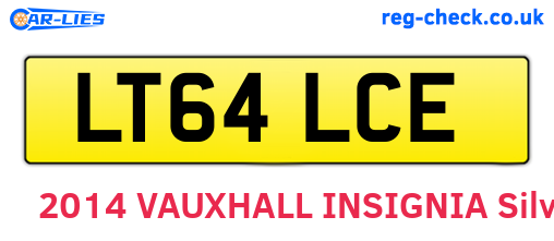 LT64LCE are the vehicle registration plates.