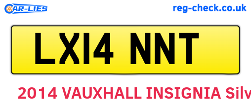 LX14NNT are the vehicle registration plates.