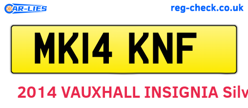 MK14KNF are the vehicle registration plates.
