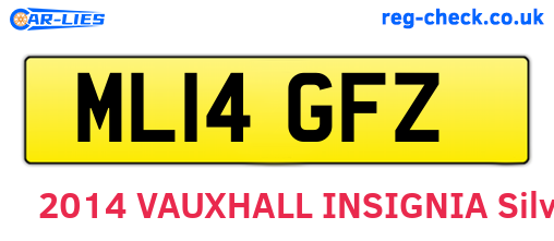 ML14GFZ are the vehicle registration plates.