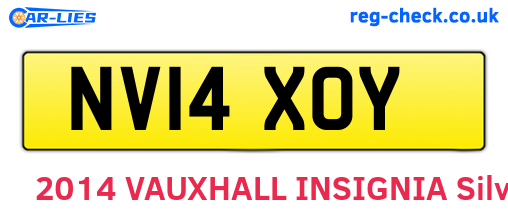 NV14XOY are the vehicle registration plates.