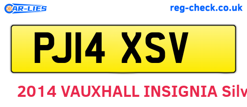 PJ14XSV are the vehicle registration plates.