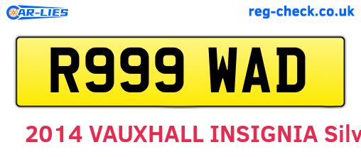 R999WAD are the vehicle registration plates.